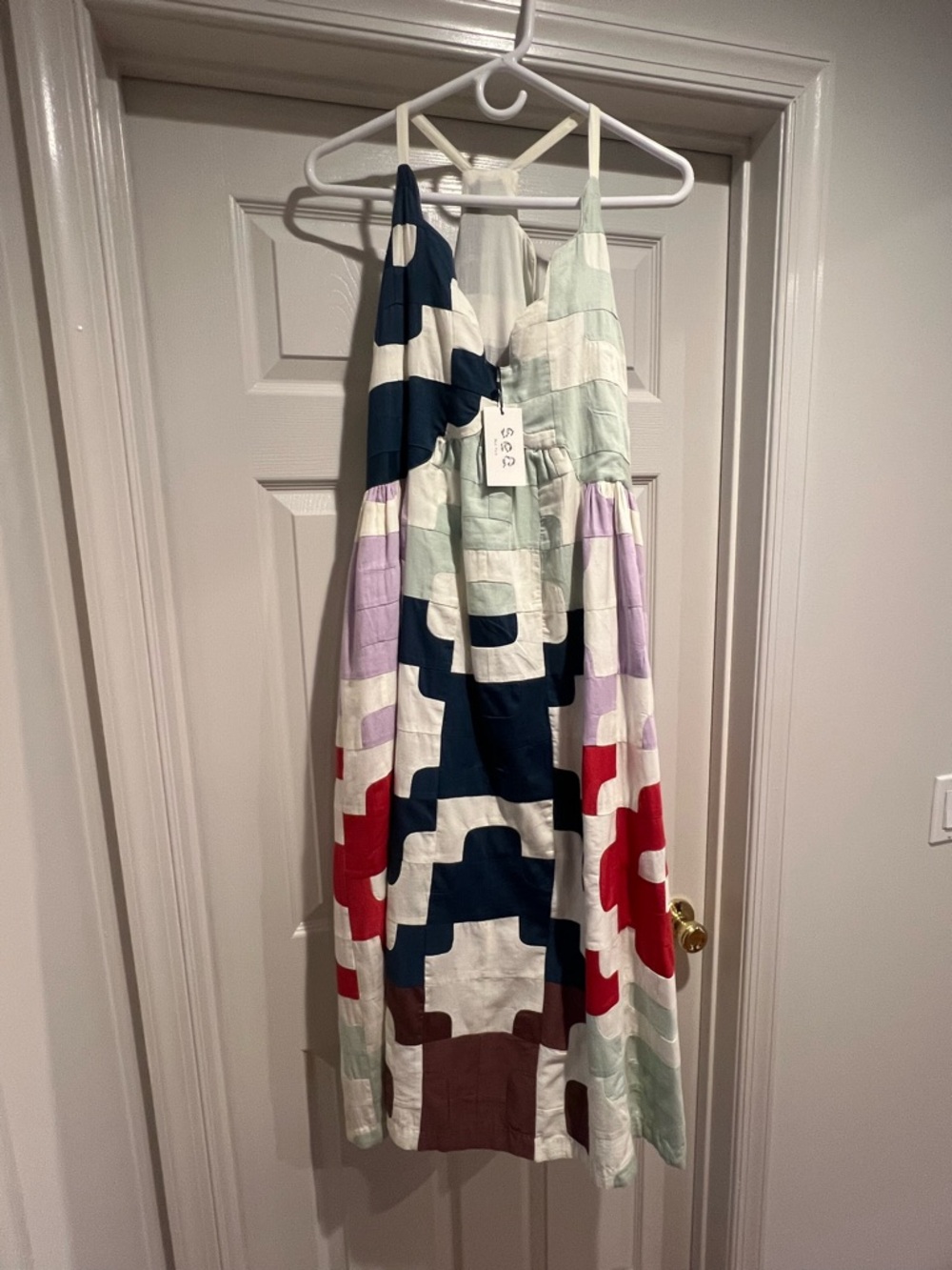 Sea New York Sleeveless Maxi Dress in Mint, White, Blue & Red - Picture 5 of 5